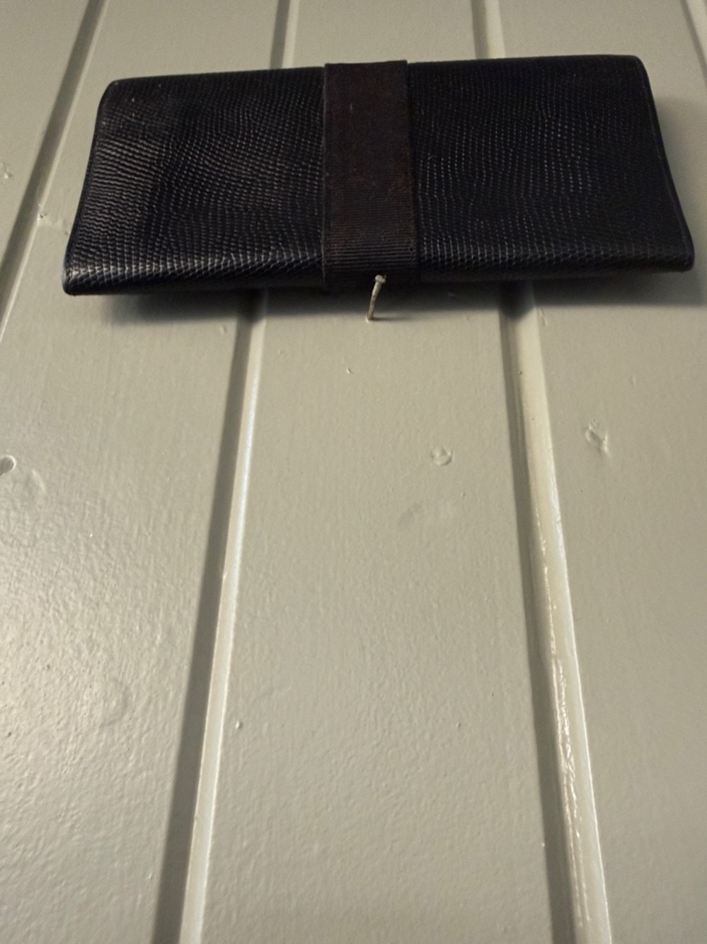 Salvatore Ferragamo Vara Bow Continental Wallet Black Textured Leather Clutch - Picture 5 of 13